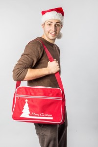 Weihnachtsmann mit toller Tasche